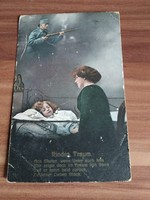 Antik első világháborús képeslap, 1916, K.U.K