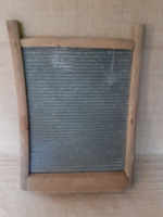 Old wooden frame tin wash board spared in good condition.