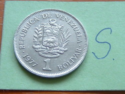 VENEZUELA 1 BOLIVAR 1977 (i) London, Great Britain Simón José Antonio Bolivar #S