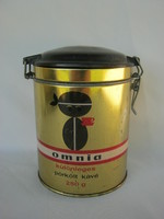 Omnia coffee in metal tin box