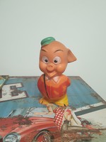 Old piggy rubber figurine
