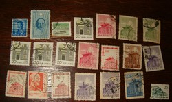 21 Piece Chinese stamp Republic of China sun yat sen more modern hong kong ii. Erzsebet brittel