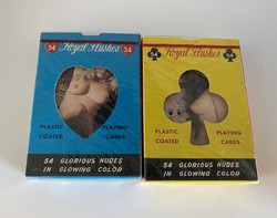 Ritka bontatlan meztelen nős römi kártya 1960’