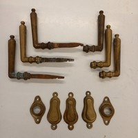 Copper, brass handles and a couple of accessories