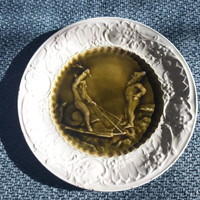 Antik fajansz / majolika tál, tányér Villeroy& Bosch / Znaim, Schütz