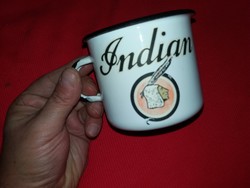 Old flawless 2 dl motorized indian glazed tin mug according to flawless pictures