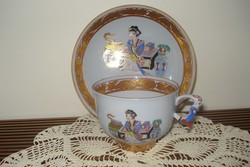 Herend teacup and saucer with mg pattern