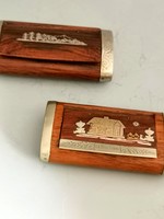2 db antik francia tubákos dohánytartó dobozka