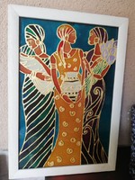 African glass painting, glass picture