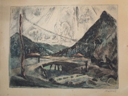 Aba-Novák Vilmos (1894-1941) egyedi grafikája