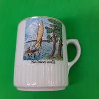 Zsolnay porcelain Balaton commemorative mug