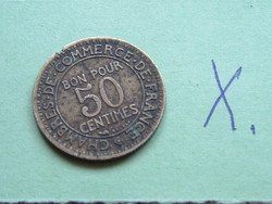 FRANCIA 50 CENTIMES 1926 C Cornucopia Bőségszaru,81-63% copper, 9-27% tin, 10% aluminium #X