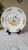 Aynsley, English porcelain, butterfly, floral wall clock