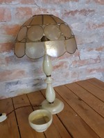 Asztali lámpa - Mária üveg búrával - tálkával