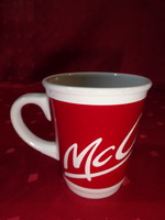Mc Café bordó bögre, magassága 9,5 cm.