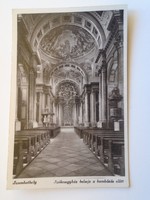 D184315 old postcard Szombathely Cathedral interior before the bombing c 1947
