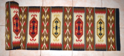 Rare Monumental Length Torontáli Wool Rug Kelim 01 ( 526 x 58.7 cm )