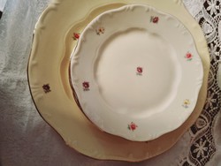 Zsolnay  18 db  tányér készlet  süteményes készettel