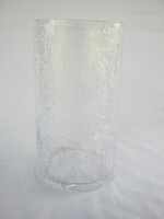 Shattered glass cylindrical veil glass vase