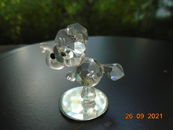 Lead crystal dancing elephant, marked figure