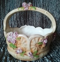 Old ceramic flower basket!