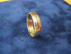 Men's gold multicolor wedding ring