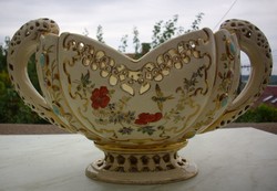 Fischer ignác budapest ornamental pot offering xix. Century