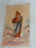 Régi  szentkép,Szűz Mária ábrázolás imakönyvbe 20.   1940.