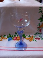 Nagyon szép Bormioli Rocco Italy talpas üveg pohár (kék)