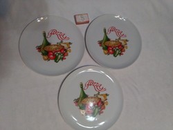 Three pieces of porcelain pizza plate - together