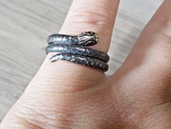 Régi kígyós ezüstgyűrű