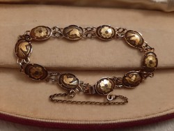 Toledo gilded bracelet with flower and bird pattern