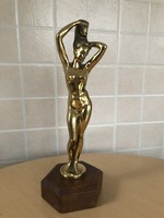 Copper female nude sculpture