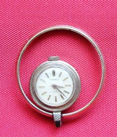 Retro women's chaika watch, in working condition, 17 stone structure, 17.5 mm knk., Gold-plated case.