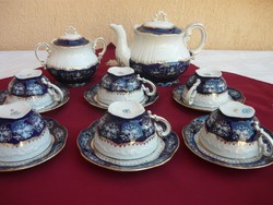 Zsolnay  Pompadour 2 es hat személyes teás készlet, Újszerű,még nem volt használva.!