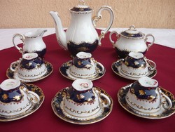 Zsolnay pompadour 1 six-person coffee set, new, has not been used yet!