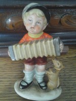 BERTRAM Harmonica-playing boy with dog