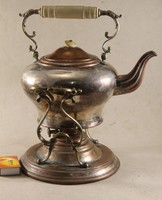 Antik ezüstözött vörös réz tea főző készlet 643