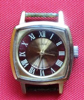 Retro Russian Slava women's watch, 22.5 mm knk, in working condition, gold-plated case.17 Stone structure.