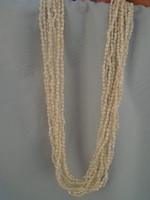 Antik 10 soros igaz gyöngy nyaklánc collier hosszabb méretű  eredetiségre örök garancia van