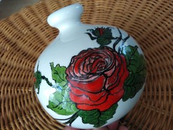 Rózsás - kerámia, gömb váza