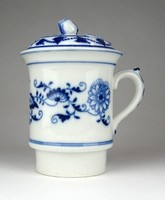 1E156 Antik meisseni mintás porcelán teaszűrő