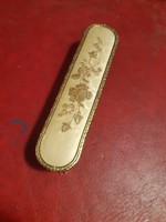 Wonderful old clothes brush with gilded embroidery