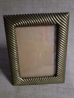 Old table top but also wall hangable copper frame with glass inside