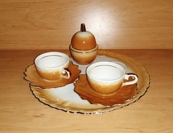 Jelzett porcelán makkos kávés készlet (F-1)