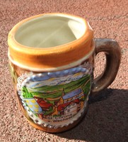 St. Corona a. Wechsel  festett tájképpel és domború életképpel kupa miniatura