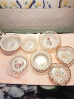 Gyűjtemény - Cluj porcelán, csipkés tányérok - 7db