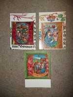 3 db postatiszta, kiváló állapotú képeslap, Főszékesegyházi könyvtár, Esztergom, Képzőművészeti Alap