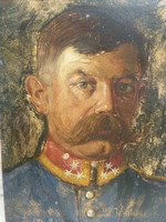 Karl schüssler: self-portrait k.U.K.In uniform 1914