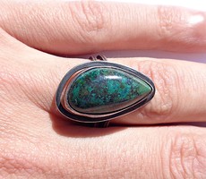 Adjustable size turquoise stone 925 ring